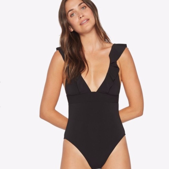 Robin Piccone Other - Robin Piccone Lina Ruffle VNeck One Piece Swimsuit